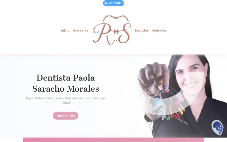 Sitio de la dentista Paola Saracho, ortodoncia en San Luis Potosí