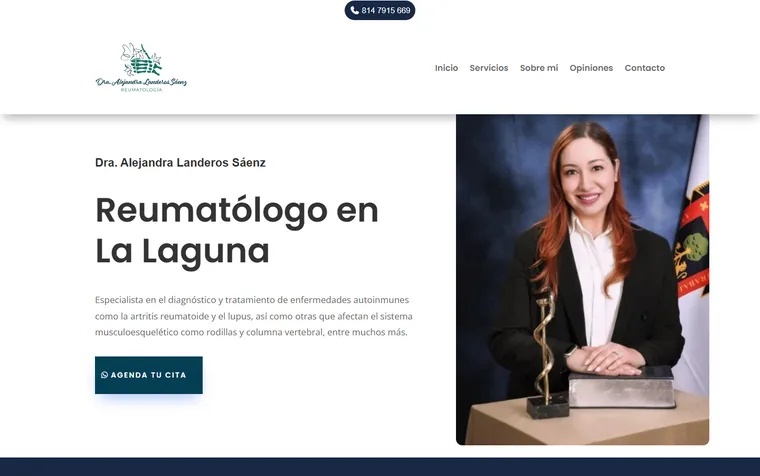 Sitio de la Dra. Alejandra Landeros, reumatóloga en Torreón